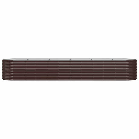 Vidaxl plantenbak 440x80x68 cm gegalvaniseerd staal bruin
