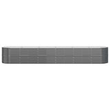 Vidaxl plantenbak 440x80x68 cm gegalvaniseerd staal antracietkleurig