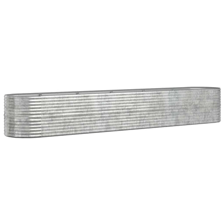 Vidaxl plantenbak 440x80x68 cm gegalvaniseerd staal zilverkleurig