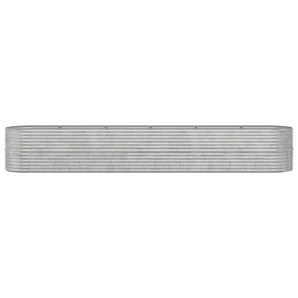 Vidaxl plantenbak 440x80x68 cm gegalvaniseerd staal zilverkleurig