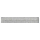 Vidaxl plantenbak 440x80x68 cm gegalvaniseerd staal zilverkleurig