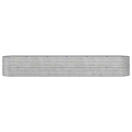 Vidaxl plantenbak 440x80x68 cm gegalvaniseerd staal zilverkleurig
