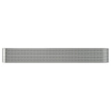 VidaXL Plantenbak 512x80x68 cm gepoedercoat staal zilverkleurig