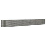 VidaXL Plantenbak 620x80x68 cm gepoedercoat staal grijs