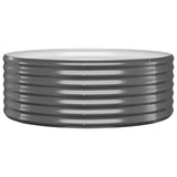 Vidaxl plantenbak 100x100x36 cm gegalvaniseerd staal antracietkleurig