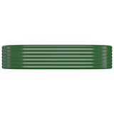 Vidaxl plantenbak 175x100x36 cm gepoedercoat staal groen