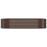 Vidaxl plantenbak 175x100x36 cm gegalvaniseerd staal bruin