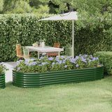 Vidaxl plantenbak 249x100x36 cm gegalvaniseerd staal groen