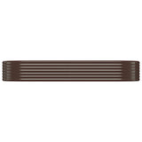 Vidaxl plantenbak 249x100x36 cm gegalvaniseerd staal bruin