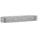 Vidaxl plantenbak 322x100x36 cm gegalvaniseerd staal zilverkleurig