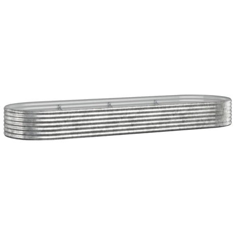 Vidaxl plantenbak 322x100x36 cm gegalvaniseerd staal zilverkleurig