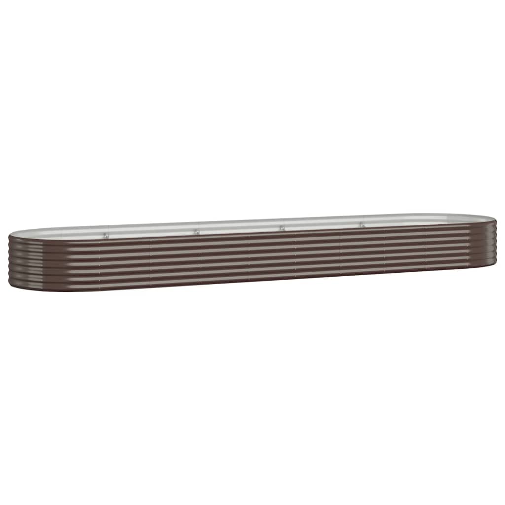 Vidaxl plantenbak 396x100x36 cm gegalvaniseerd staal bruin