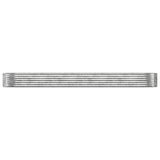 Vidaxl plantenbak 396x100x36 cm gepoedercoat staal zilverkleurig