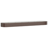 Vidaxl plantenbak 507x100x36 cm gegalvaniseerd staal bruin