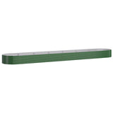 Vidaxl plantenbak 544x100x36 cm gegalvaniseerd staal groen