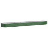 Vidaxl plantenbak 544x100x36 cm gepoedercoat staal groen