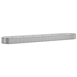 Vidaxl plantenbak 544x100x36 cm gegalvaniseerd staal zilverkleurig