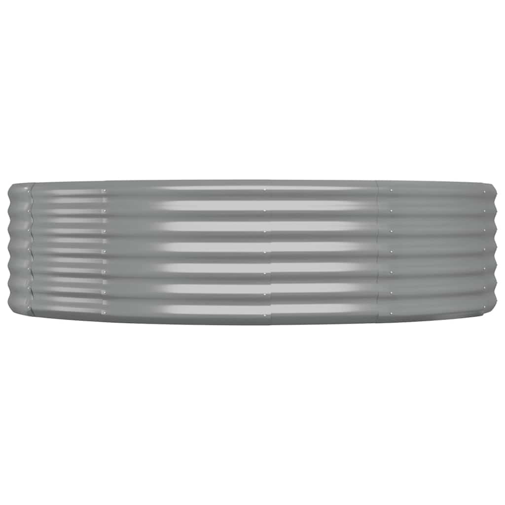 Vidaxl plantenbak 140x140x36 cm gegalvaniseerd staal grijs