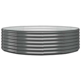 Vidaxl plantenbak 140x140x36 cm gegalvaniseerd staal antracietkleurig