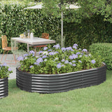 Vidaxl plantenbak 214x140x36 cm gegalvaniseerd staal antracietkleurig