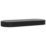 Vidaxl plantenbak 373x140x36 cm gegalvaniseerd staal antracietkleurig