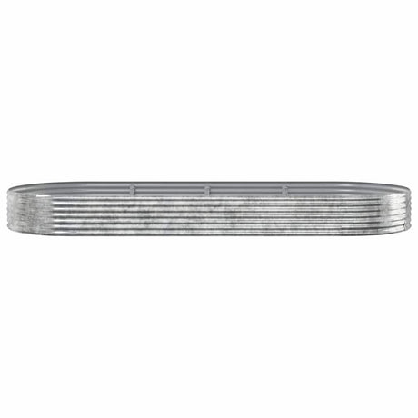Vidaxl plantenbak 373x140x36 cm gegalvaniseerd staal zilverkleurig