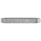Vidaxl plantenbak 373x140x36 cm gegalvaniseerd staal zilverkleurig