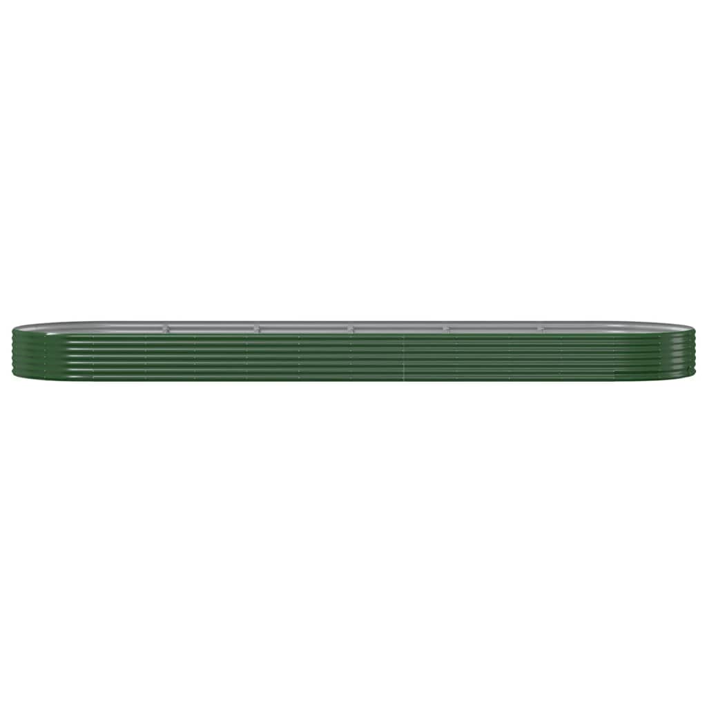 Vidaxl plantenbak 523x140x36 cm gegalvaniseerd staal groen