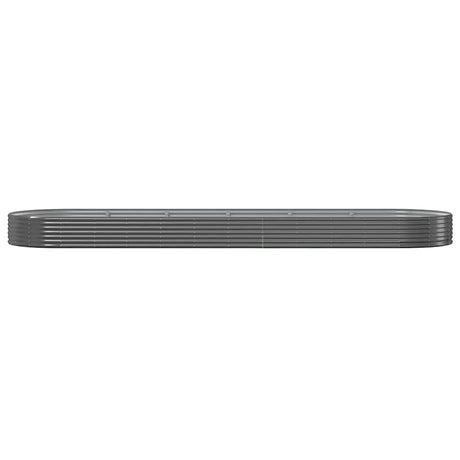 Vidaxl plantenbak 523x140x36 cm gegalvaniseerd staal antracietkleurig