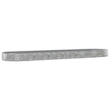Vidaxl plantenbak 600x140x36 cm gegalvaniseerd staal zilverkleurig