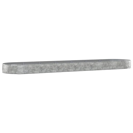 Vidaxl plantenbak 600x140x36 cm gegalvaniseerd staal zilverkleurig