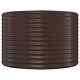 Vidaxl plantenbak 100x100x68 cm gegalvaniseerd staal bruin
