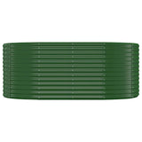 Vidaxl plantenbak 175x100x68 cm gepoedercoat staal groen