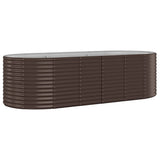 Vidaxl plantenbak 249x100x68 cm gegalvaniseerd staal bruin