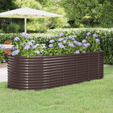 Vidaxl plantenbak 249x100x68 cm gegalvaniseerd staal bruin
