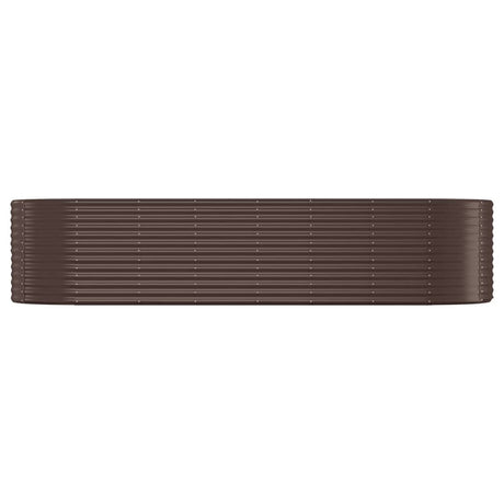 Vidaxl plantenbak 322x100x68 cm gegalvaniseerd staal bruin