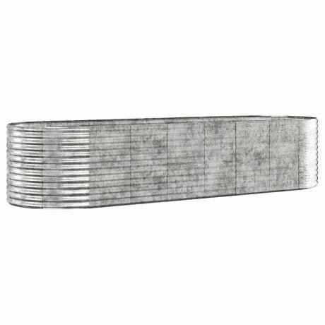 Vidaxl plantenbak 322x100x68 cm gegalvaniseerd staal zilverkleurig