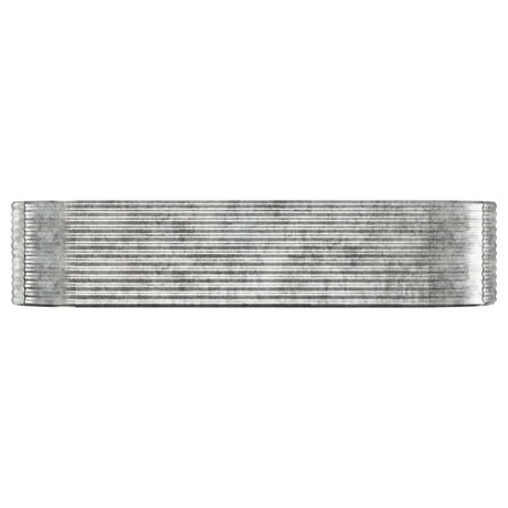 Vidaxl plantenbak 322x100x68 cm gegalvaniseerd staal zilverkleurig