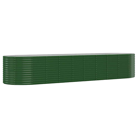 Vidaxl plantenbak 396x100x68 cm gegalvaniseerd staal groen