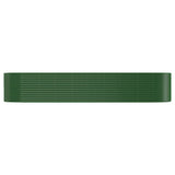 Vidaxl plantenbak 396x100x68 cm gegalvaniseerd staal groen