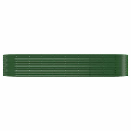 Vidaxl plantenbak 396x100x68 cm gegalvaniseerd staal groen