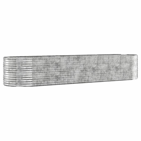 Vidaxl plantenbak 396x100x68 cm gegalvaniseerd staal zilverkleurig