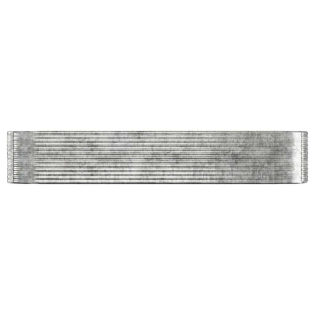 Vidaxl plantenbak 396x100x68 cm gegalvaniseerd staal zilverkleurig