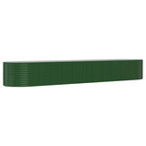 VidaXL Plantenbak 507x100x68 cm gepoedercoat staal groen