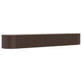 VidaXL Plantenbak 507x100x68 cm gepoedercoat staal bruin