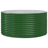 Vidaxl verhoogde tuinbak groen 140x140x68 cm gegalvaniseerd staal