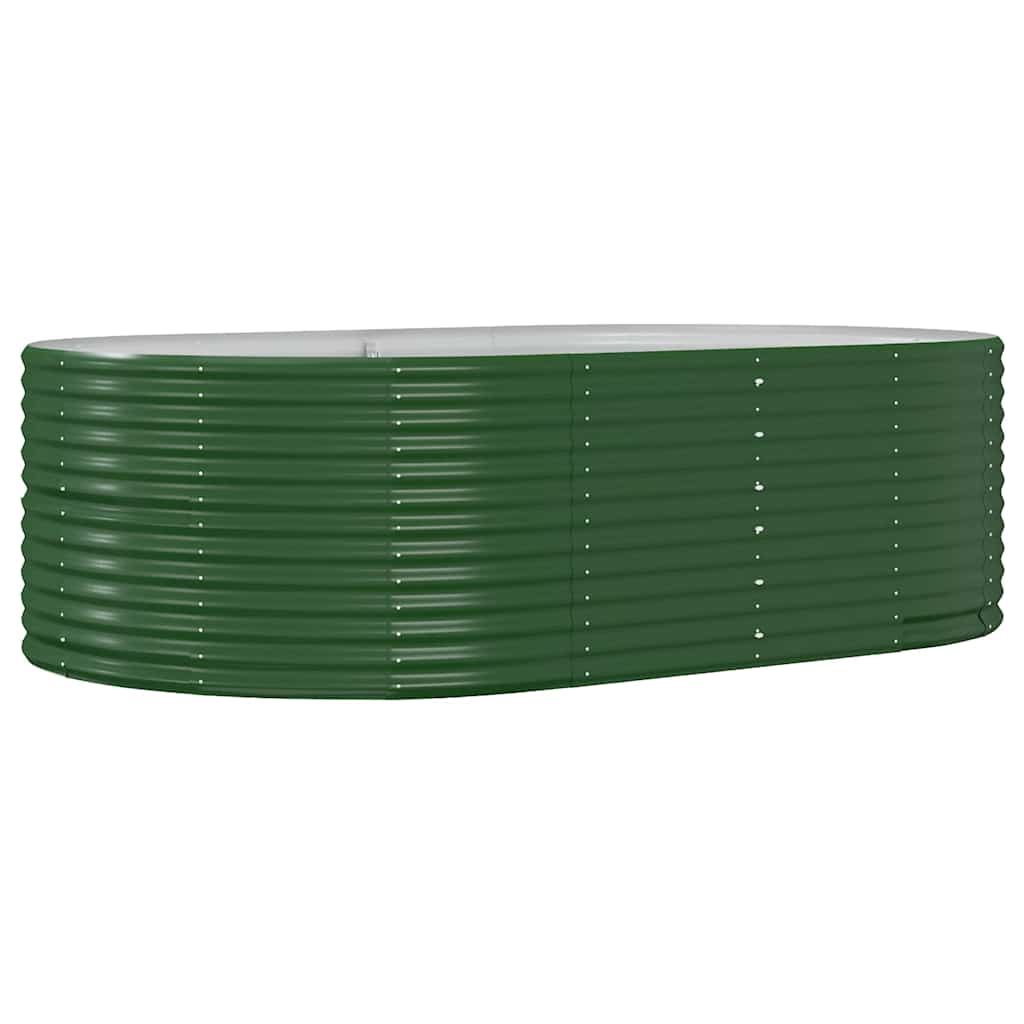 Vidaxl verhoogde tuinbak groen 212x140x68 cm gegalvaniseerd staal