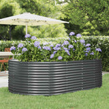 Vidaxl verhoogde tuinbak antraciet 212x140x68 cm gegalvaniseerd staal