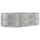 VidaXL Plantenbak 212x140x68 cm gepoedercoat staal zilverkleurig