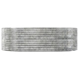 VidaXL Plantenbak 212x140x68 cm gepoedercoat staal zilverkleurig